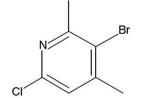 3-BROMO-6-CHLORO-2,4-DIMETHYLPYRIDINE structure, CAS 918145-29-6