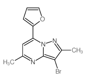 3-BROMO-7-(FURAN-2-YL)-2,5-DIMETHYLPYRAZOLO[1,5-A]PYRIMIDINE structure, CAS 1263285-84-2