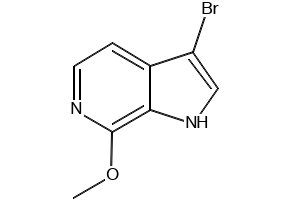 3-BROMO-7-METHOXY-1H-PYRROLO[2,3-C]PYRIDINE structure, CAS 352434-16-3