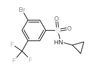 3-BROMO-N-CYCLOPROPYL-5-(TRIFLUOROMETHYL)BENZENESULFONAMIDE structure, CAS 951884-61-0