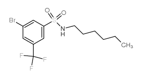 3-BROMO-N-HEXYL-5-(TRIFLUOROMETHYL)BENZENESULFONAMIDE structure, CAS 951884-63-2