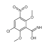 3-CHLORO-2,6-DIMETHOXY-5-NITROBENZAMIDE structure, CAS 175135-58-7