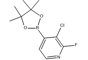 3-CHLORO-2-FLUORO-4-(4,4,5,5-TETRAMETHYL-1,3,2-DIOXABOROLAN-2-YL)PYRIDINE structure, CAS 1073353-71-5