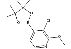 3-CHLORO-2-METHOXY-4-(4,4,5,5-TETRAMETHYL-1,3,2-DIOXABOROLAN-2-YL)PYRIDINE structure, CAS 1073353-73-7