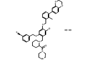 3-CHLORO-4-(1-PIPERIDIN-4-YLMETHYL-PIPERIDIN-4-YLOXY)BENZONITRILE structure, CAS 770741-07-6