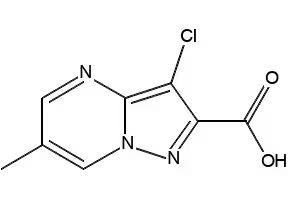 3-CHLORO-6-(2-HYDROXYETHYL)PYRAZOLO[1,5-A]PYRIMIDINE-2-CARBOXYLIC ACID structure, CAS 842974-84-9