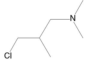 3-CHLORO-N,N,2-TRIMETHYLPROPAN-1-AMINE structure, CAS 23349-86-2