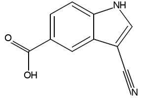 3-CYANO-1H-INDOLE-5-CARBOXYLIC ACID structure, CAS 889942-87-4