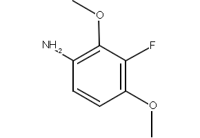 3-FLUORO-2,4-DIMETHOXYANILINE structure, CAS 195136-66-4