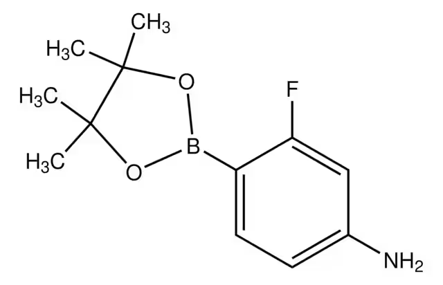 3-FLUORO-4-(4,4,5,5-TETRAMETHYL-1,3,2-DIOXABOROLAN-2-YL)ANILINE structure, CAS 819057-45-9