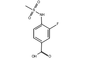 3-FLUORO-4-(METHYLSULFONAMIDO)BENZOIC ACID structure, CAS 716361-59-0