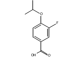 3-FLUORO-4-ISOPROPOXYBENZOIC ACID structure, CAS 258273-30-2