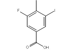 3-FLUORO-4-METHYL-5-IODOBENZOIC ACID structure, CAS 861905-94-4