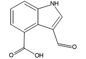 3-FORMYL-1H-INDOLE-4-CARBOXYLIC ACID structure, CAS 208772-46-7