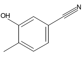 3-HYDROXY-4-METHYLBENZONITRILE structure, CAS 3816-66-8