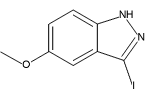 3-IODO-5-METHOXY-1H-INDAZOLE structure, CAS 290367-99-6