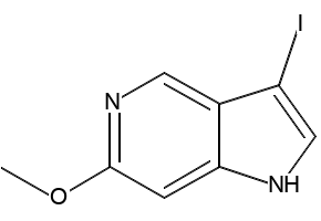 3-IODO-6-METHOXY-1H-PYRROLO[3,2-C]PYRIDINE structure, CAS 1190315-47-9