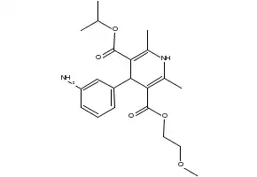 3-ISOPROPYL 5-(2-METHOXYETHYL) 4-(3-AMINOPHENYL)-2,6-DIMETHYL-1,4-DIHYDROPYRIDINE-3,5-DICARBOXYLATE structure, CAS 155861-24-8