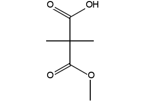 3-METHOXY-2,2-DIMETHYL-3-OXOPROPANOIC ACID structure, CAS 13051-21-3