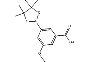 3-METHOXY-5-(4,4,5,5-TETRAMETHYL-1,3,2-DIOXABOROLAN-2-YL)BENZOIC ACID structure, CAS 936728-20-0