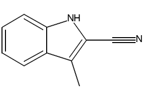 3-METHYL-1H-INDOLE-2-CARBONITRILE structure, CAS 13006-59-2