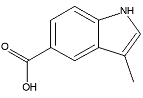 3-METHYL-1H-INDOLE-5-CARBOXYLIC ACID structure, CAS 588688-44-2