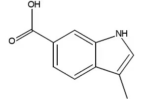 3-METHYL-1H-INDOLE-6-CARBOXYLIC ACID structure, CAS 201286-69-3