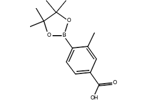 3-METHYL-4-(4,4,5,5-TETRAMETHYL-1,3,2-DIOXABOROLAN-2-YL)BENZOIC ACID structure, CAS 269409-74-7