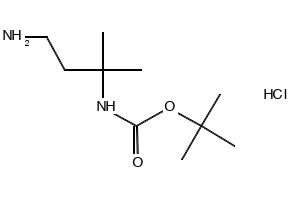 3-N-BOC-3-METHYLBUTANE-1,3-DIAMINE HYDROCHLORIDE structure, CAS 1179359-61-5