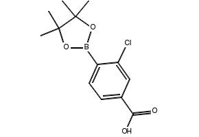 3-NITRO-4-(4,4,5,5-TETRAMETHYL-1,3,2-DIOXABOROLAN-2-YL)BENZOIC ACID structure, CAS 1218791-11-7