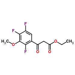 3-OXO-3-(2,4,5-TRIFLUORO-3-METHOXYPHENYL)PROPIONIC ACID ETHYL ESTER structure, CAS 112811-68-4