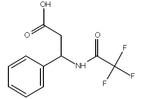 3-PHENYL-3-(2,2,2-TRIFLUOROACETAMIDO)PROPANOIC ACID structure, CAS 21735-63-7
