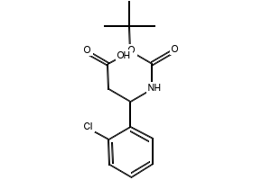 3-TERT-BUTOXYCARBONYLAMINO-3-(2-CHLOROPHENYL)PROPIONIC ACID structure, CAS 284493-66-9