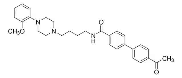 4'-ACETYL-N-(4-(4-(2-METHOXYPHENYL)PIPERAZIN-1-YL)BUTYL)-[1,1'-BIPHENYL]-4-CARBOXAMIDE structure, CAS 162408-66-4