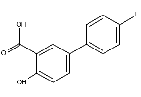 4'-CYANO-3-FLUORO-3'-HYDROXY-[1,1'-BIPHENYL]-4-CARBOXYLIC ACID structure, CAS 1261964-35-5