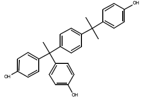 4,4'-(1-(4-(2-(4-HYDROXYPHENYL)PROPAN-2-YL)PHENYL)ETHANE-1,1-DIYL)DIPHENOL structure, CAS 110726-28-8