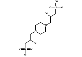 4,4'-(PIPERAZINE-1,4-DIYL)BIS(BUTANE-1-SULFONIC ACID) structure, CAS 16045-14-0