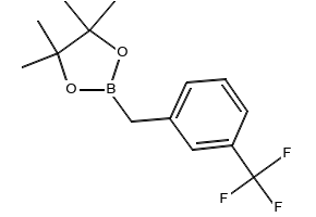 4,4,5,5-TETRAMETHYL-2-(3-(TRIFLUOROMETHYL)BENZYL)-1,3,2-DIOXABOROLANE structure, CAS 1190235-39-2