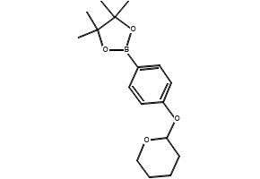 4,4,5,5-TETRAMETHYL-2-(4-((TETRAHYDRO-2H-PYRAN-2-YL)OXY)PHENYL)-1,3,2-DIOXABOROLANE structure, CAS 889865-38-7