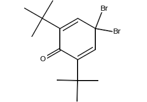 4,4-DIBROMO-2,6-DI-TERT-BUTYLCYCLOHEXA-2,5-DIENONE structure, CAS 1144-36-1