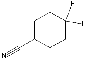 4,4-DIFLUOROCYCLOHEXANECARBONITRILE structure, CAS 922728-21-0