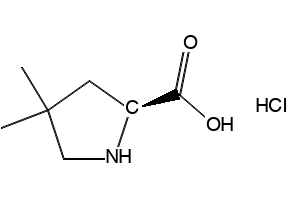 4,4-DIMETHYLPYRROLIDINE-3-CARBOXYLIC ACID HYDROCHLORIDE structure, CAS 1351343-41-3