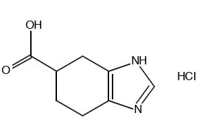 4,5,6,7-TETRAHYDRO-1H-BENZOIMIDAZOLE-5-CARBOXYLIC ACID HYDROCHLORIDE structure, CAS 131020-57-0