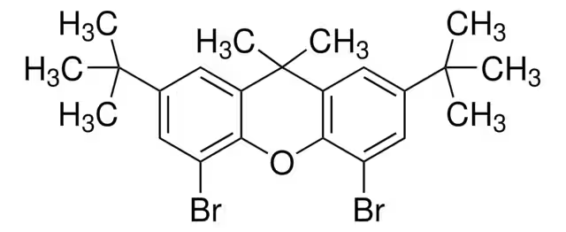 4,5-DIBROMO-2,7-DI-TERT-BUTYL-9,9-DIMETHYL-9H-XANTHENE structure, CAS 130525-43-8