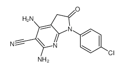 4,6-DIAMINO-1-(4-CHLOROPHENYL)-2-OXO-2,3-DIHYDRO-1H-PYRROLO[2,3-B]PYRIDINE-5-CARBONITRILE structure, CAS 124476-84-2