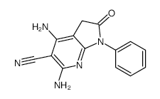 4,6-DIAMINO-1-(4-METHOXYPHENYL)-2-OXO-2,3-DIHYDRO-1H-PYRROLO[2,3-B]PYRIDINE-5-CARBONITRILE structure, CAS 124476-81-9