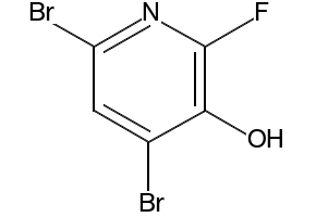 4,6-DIBROMO-2-FLUOROPYRIDIN-3-OL structure, CAS 1211597-14-6