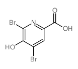 4,6-DIBROMO-5-HYDROXYPICOLINIC ACID structure, CAS 64354-26-3