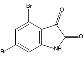 4,6-DIBROMOINDOLINE-2,3-DIONE structure, CAS 187326-67-6