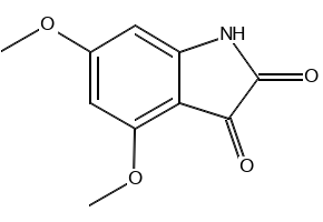 4,6-DIMETHOXYINDOLINE-2,3-DIONE structure, CAS 21544-81-0